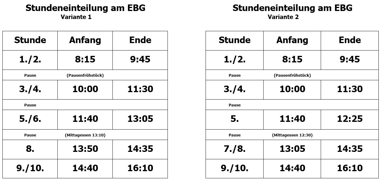 klingelzeiten ebg